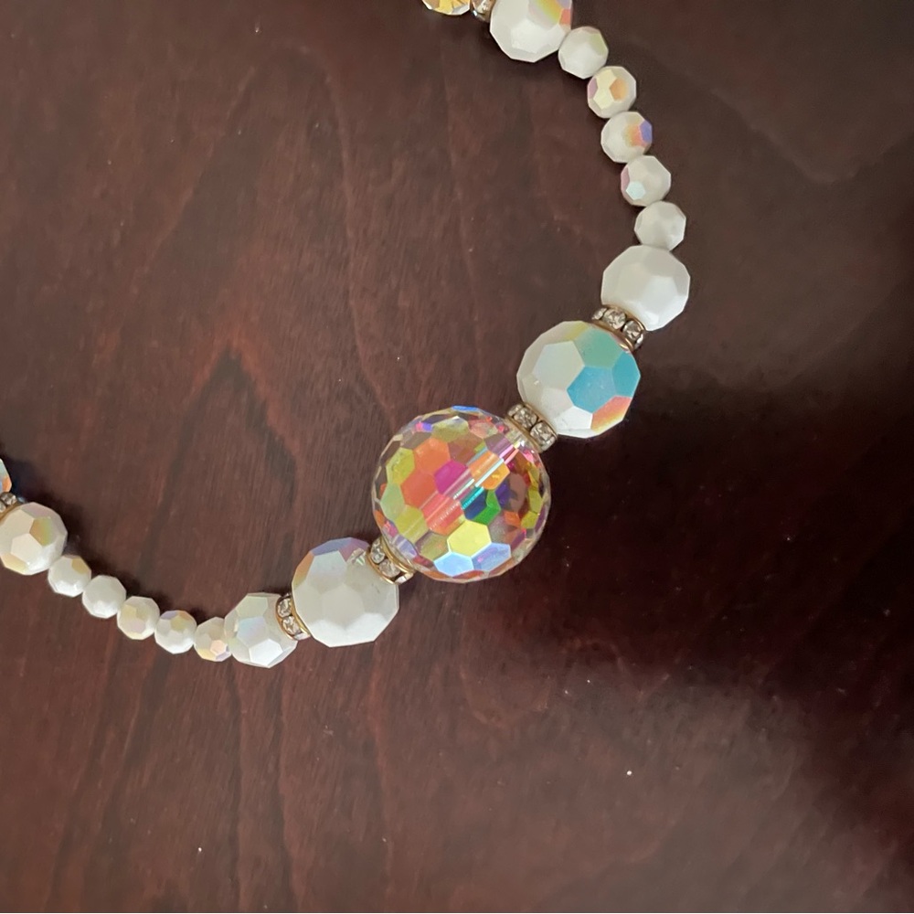 Swarovski AB White and Crystal necklace EUC - Picture 3 of 10